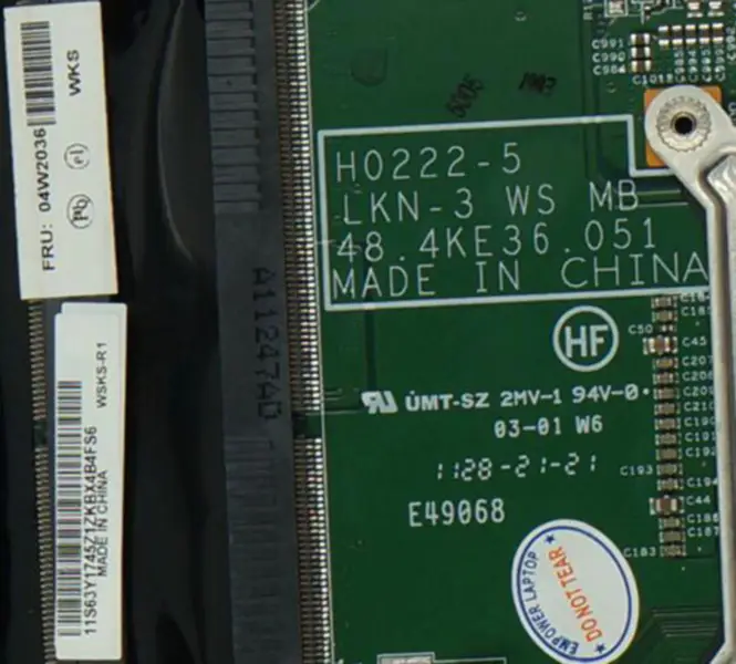 Płyta główna Lenovo W520 T520 T520i PN:04W2036