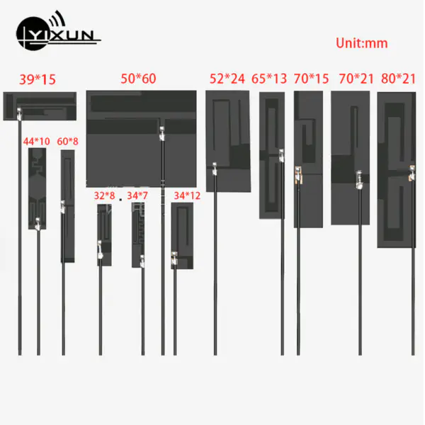 5G 4G 3G 2G GSM LTE NB-IoT pełnopasmowa wewnętrzna antena modułowa PCB interfejs IPEX wysoki zysk 8dbi kabel RG1.13 12cm 600-6000MHz