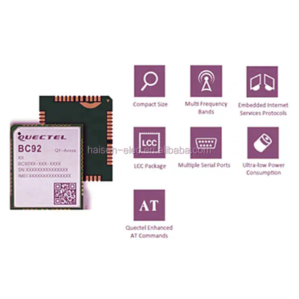 Quectel Dwutrybowy Moduł NB-IoT/GSM/GPRS BC92 Moduł LTE LPWA BC92