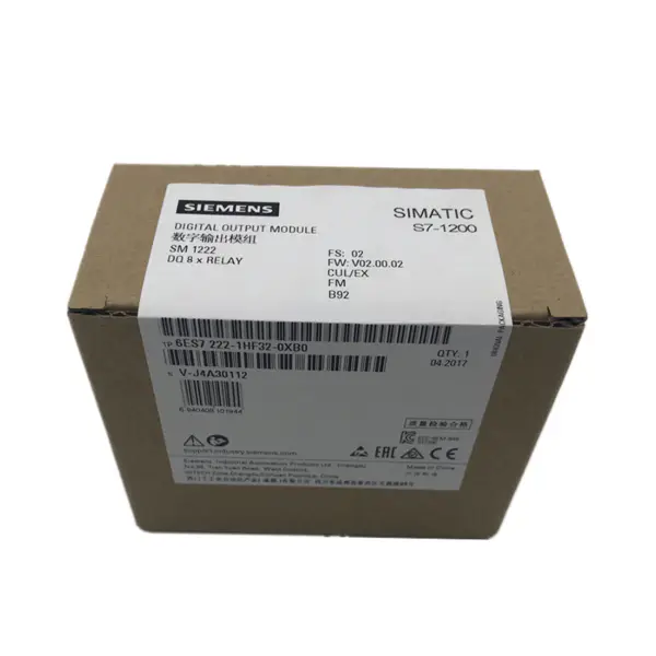 Siemens PLC Module 6ES7222-1HF32-0XB0 SIMATIC S7-1200 Wyjście cyfrowe SM 1222, 8 DO przekaźnik 2 A