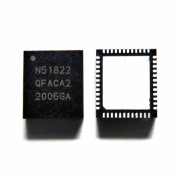 Bezprzewodowy wieloprotokołowy układ SoC RF BLE QFN48 NRF51822 Bezprzewodowy układ nadawczo-odbiorczy BLE4.0 N51822 nRF51822-QFAC