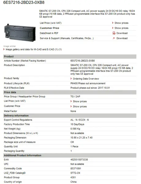 Siemens PLC pantalla touch para modelo s7-200cn 6ES7 416-5HS06-0AB0 6ES74165HS060AB0