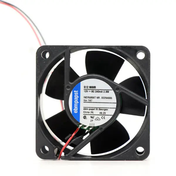 Ebmpapst 612NHHR-147 12VDC 240MA 2.9W 60* 60*25MM 240mA 2-przewodowy wentylator osiowy z inwerterem