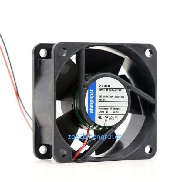 Ebmpapst 612NHHR-147 12VDC 240MA 2.9W 60* 60*25MM 240mA 2-przewodowy wentylator osiowy z inwerterem