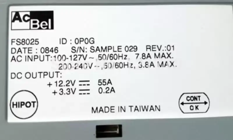 Acbel zasilacz acbe FS8025-0P0G 675W z dwumiesięczną gwarancją przemysłowa płyta główna
