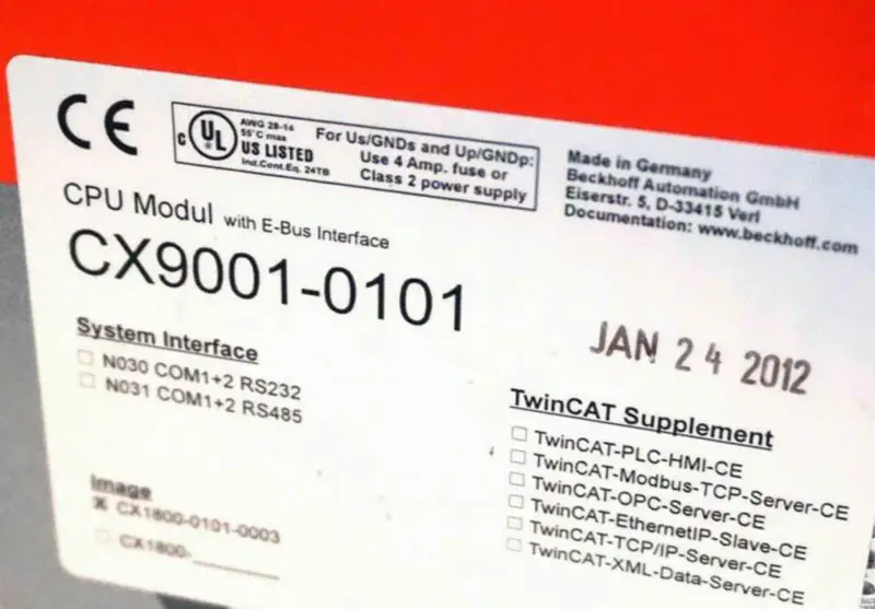 Moduł CPU BECKHOFF CX9001-0101