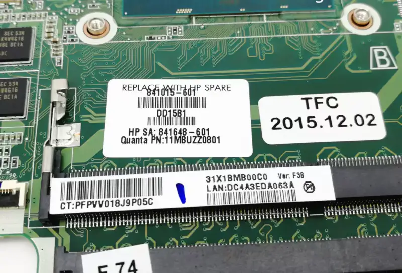 HP 841015-601 841015-001 841015-501 DAX1BMB1AF0 z płytą główną SR2EZ I7-6500U