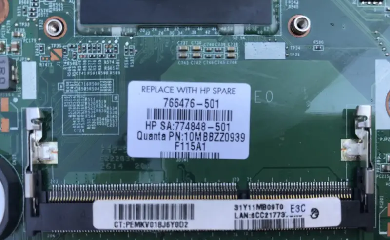 HP 766476-001 766476-501 766476-601 z płytą główną i5-4210U