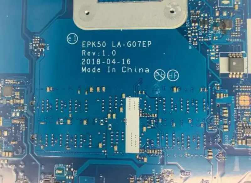 HP 15-DA 15-DA0076nr L20373-601/ L49974-601 EPK50 LA-G07EP Z SR3LD I3-7020U DDR4 Płyta główna do laptopa