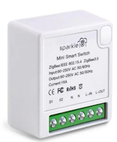 Aubess Tuya Zigbee 16A Mini inteligentny przełącznik 2-kierunkowy sterowany głosem