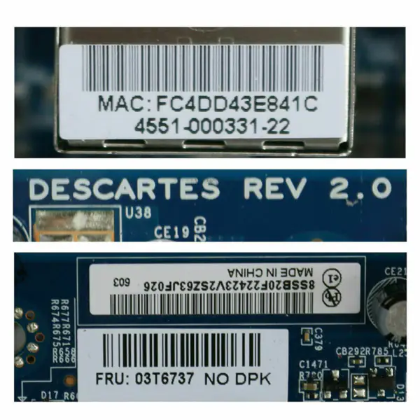 Płyta główna Lenovo 03T8422