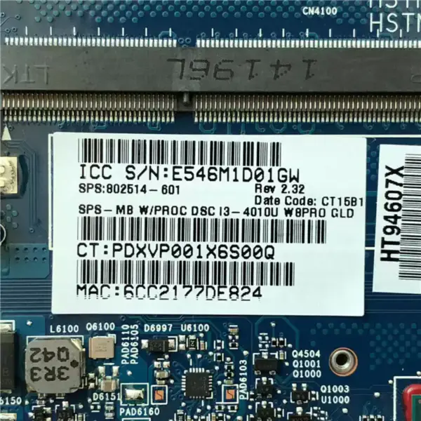 Płyta główna HP EliteBook 840 850 G1 6050A2559101-MB-A03 802514-601