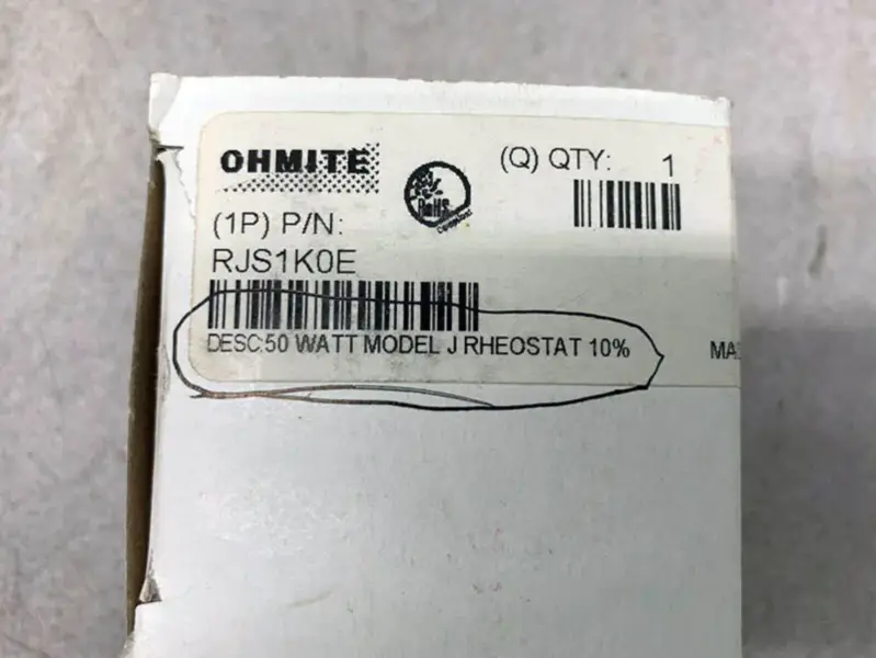 Rezystor Ohmite RJS1K0E