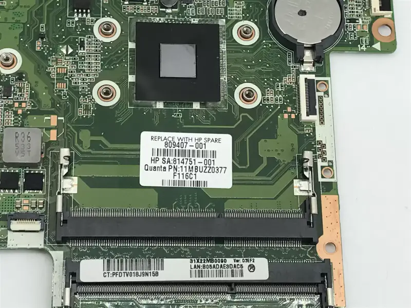 Płyta główna HP 809407-001 809407-501 DA0X22MB6D0 15-AB