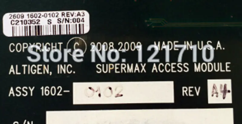 ALTIGEN MAX4000 SUPERMAX ACCESS MODULE 1602-0102 REV A4 2602-0001 REV A3 przemysłowa płyta główna