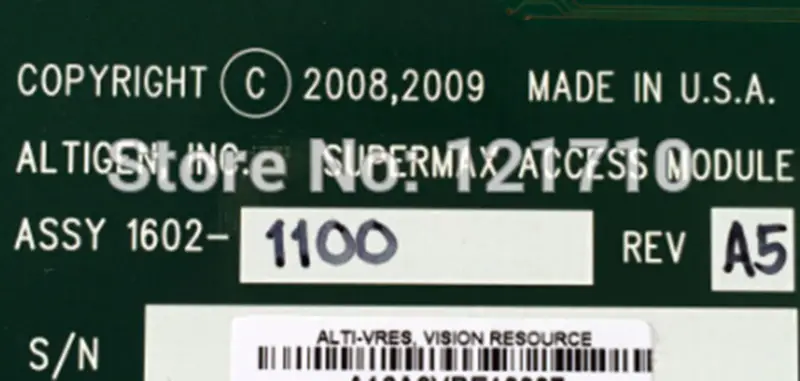 ALTIGEN SUPERMAX ACCESS MODULE 1602-1100 REV A5 ALTI-VRES VISION RESOURCE 2602-0001 REV A3 przemysłowa płyta główna