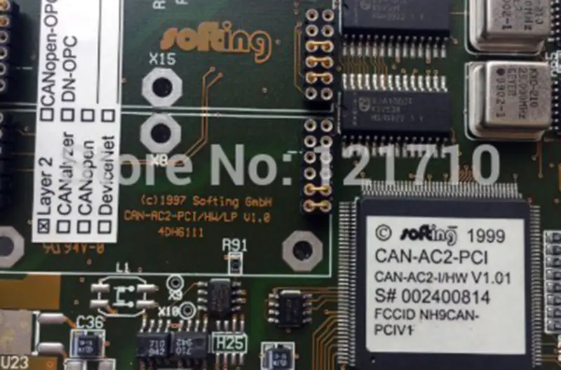 SOTING GMBH CAN-AC2-PCI/HW/LP V.10 4DH6111 CAN-AC2-I/HW V1.01 przemysłowa płyta główna
