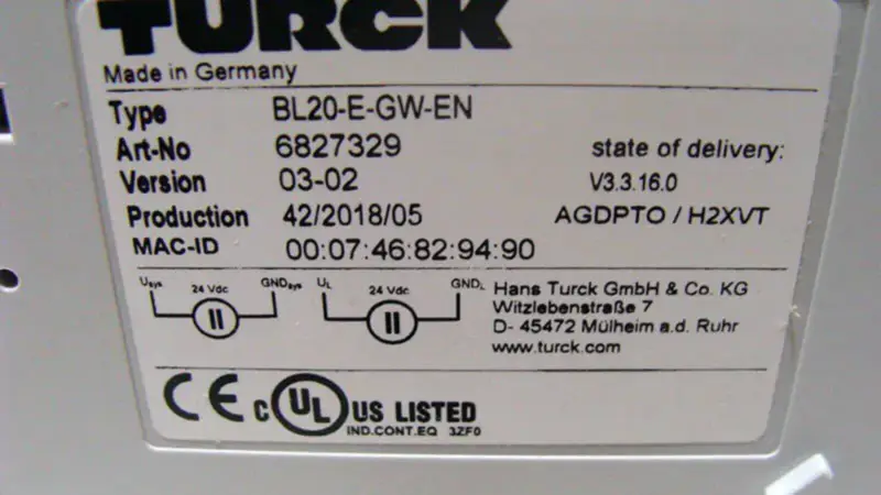 TURCK BL20-E-GW-PL