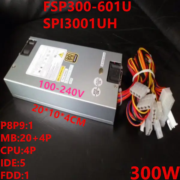 Zasilacz impulsowy FSP AT -5V 1U P8P9 o mocy szczytowej 300 W i mocy 450 W FSP300-601U SPI3001UH