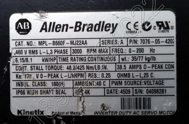 Silnik ALLEN-BRADLEY MPL-B660F-MJ22AA