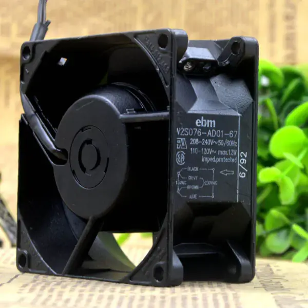 Wentylator ebm W2S076-AD01-67 8CM 8038 208-240V/110-120V