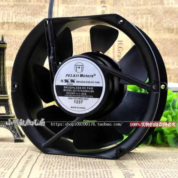 Wentylator PELKO MOTORS G1751X24BALB6 24V 17250 24V 17CM
