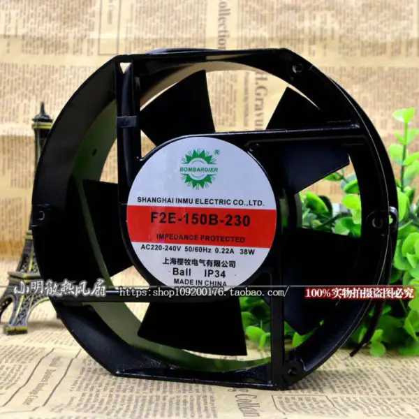 Wentylator BOMBARDIER F2E-150B-230 220V 38W 17CM