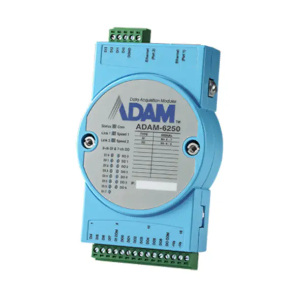 Advantech ADAM-6250-B 8DI/7DO IoT Modbus/SNMP/MQTT 2 porty Ethernet Remote I/O zamiast ADAM-6250-AE