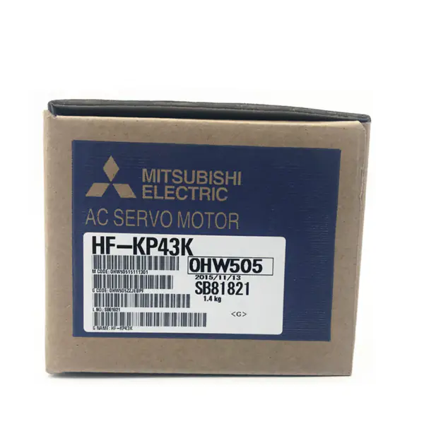 Enkoder hamulca elektrycznego Mitsubishi 400 W Energooszczędny płaski serwomotor prądu przemiennego 400 W HF-KP43K