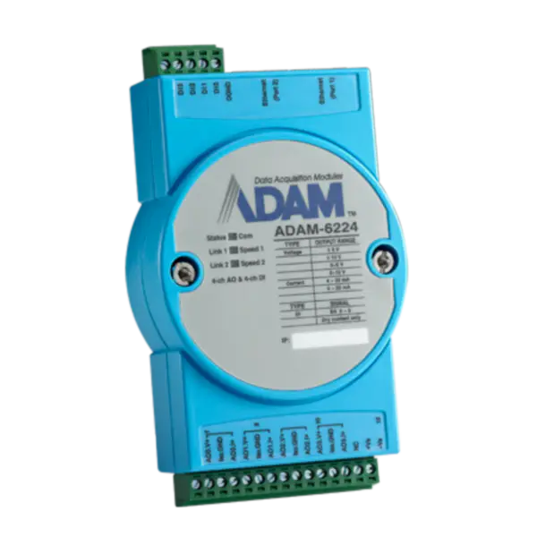 Advantech ADAM-6224-AE 4-kanałowy moduł izolowanego wyjścia analogowego Modbus TCP
