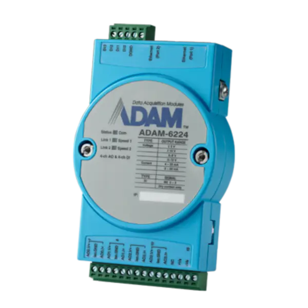 Advantech ADAM-6224-AE 4-kanałowy moduł izolowanego wyjścia analogowego Modbus TCP