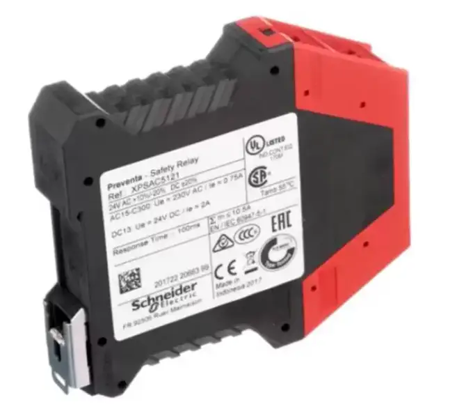 Przekaźnik bezpieczeństwa zatrzymania awaryjnego Schneider Monitoring 24V AC DC XPSAC5121