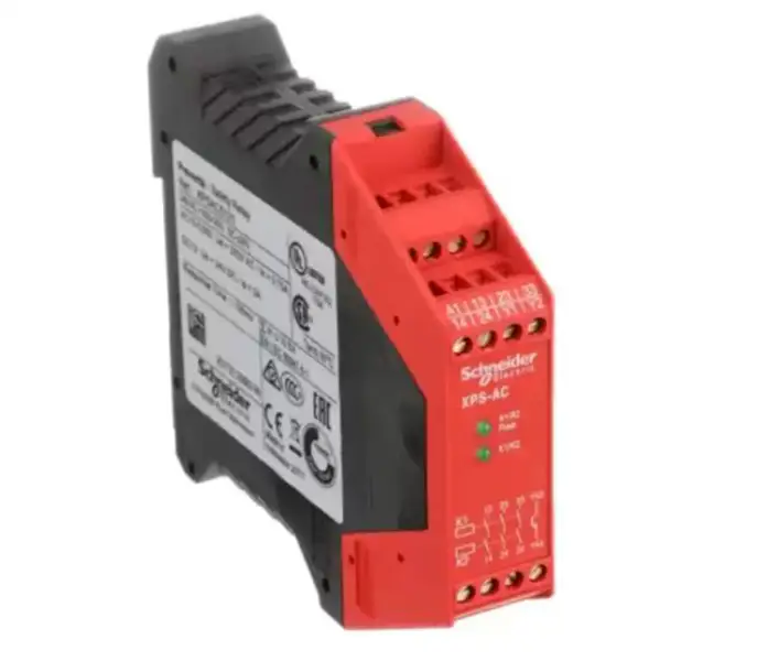 Przekaźnik bezpieczeństwa zatrzymania awaryjnego Schneider Monitoring 24V AC DC XPSAC5121