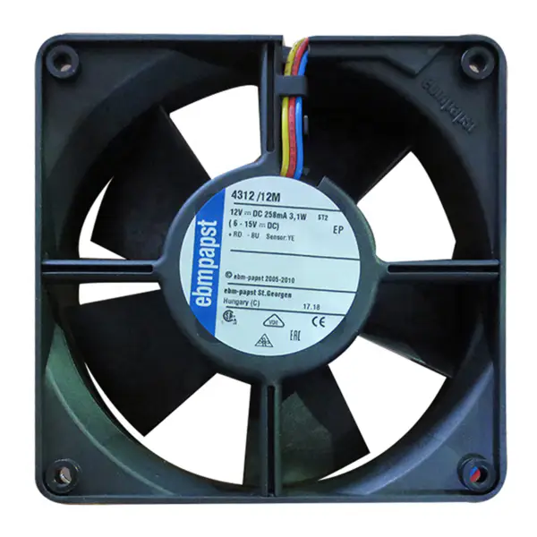 Ebmpapst 4312/12M kompaktowy wentylator osiowy 120*120*32mm 12V 3.1W wentylator chłodzący