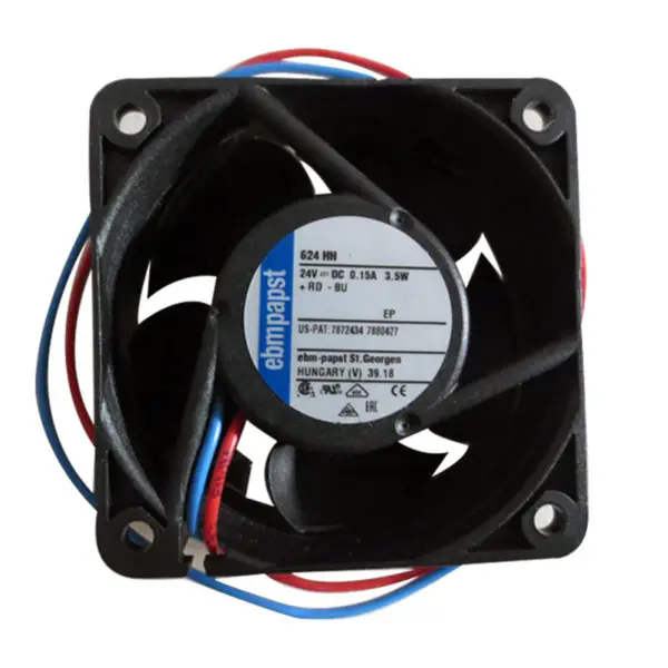 Wentylator chłodzący Ebmpapst 624HH, rozmiar 60 x 60 x 25 mm 624H 24 V DC przepływ powietrza 56 m3/h 8200 obr.
