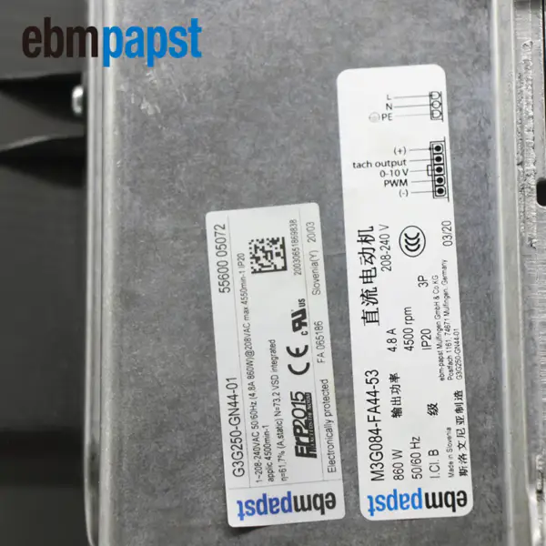 Wentylator Ebmpapst G3G250-GN44-01