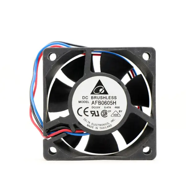 Delta AFB0605H 6CM 60*60*25mm 5V 0.47A Wentylator chłodzący z podwójnym łożyskiem kulkowym