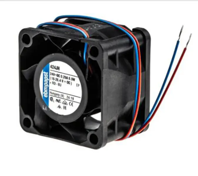 ebmpapst 424JH Wentylator osiowy 40 x 40 x 28 mm 24 V DC Przepływ powietrza 38 m3/h 17250 obr.