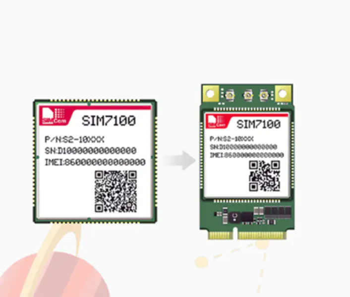 Moduł bezprzewodowy SIMCOM 4G LTE wielozakresowy moduł LTE /WCDMA/GNSS do zastosowań M2M IoT SIM7100 SIM7100A SIM7100E SIM7100C