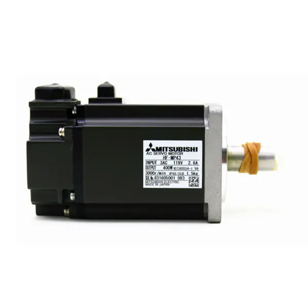 Niedrogi serwomotor z magnesem trwałym o mocy 400 W i prędkości obrotowej 3000 obr./min marki Mitsubishi HF-MP43
