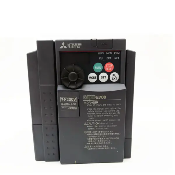 1,5 KW Mitsubishi 3-fazowy przemiennik częstotliwości prądu przemiennego na prąd stały serii 1,5 kW FR-E720-1,5K Instrukcja Guangzhou