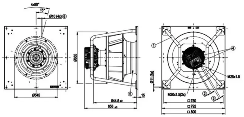 Wentylator Ebmpapst K3G560-PC04-01