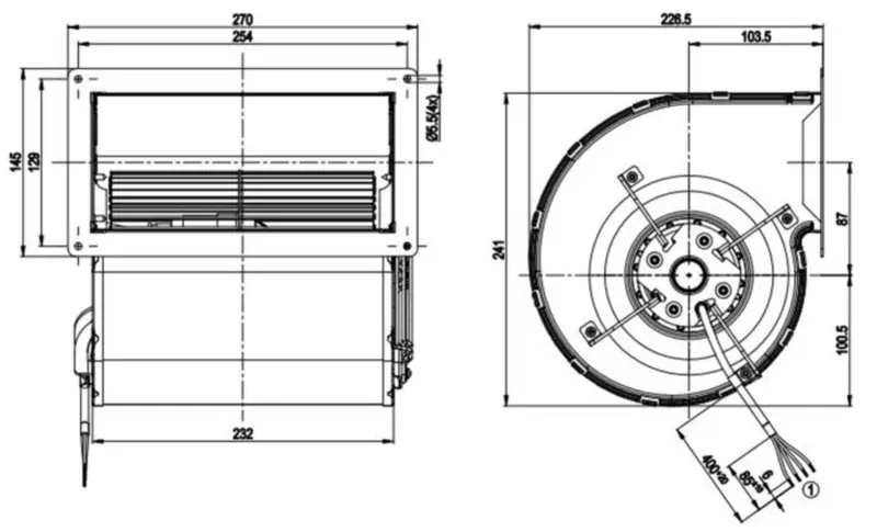 Wentylator Ebmpapst D4E160-EG06-07