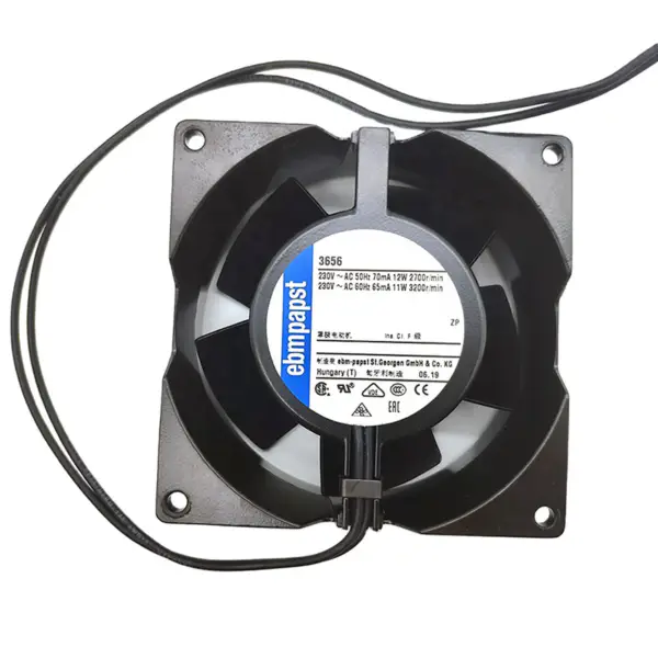 50hz 230V 0.05A 8.5W 2400 1/min 68m3/h 92*92*38mm ebmpapst 3556 Wentylator osiowy