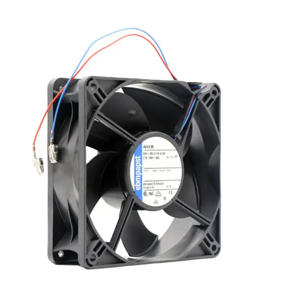 rozmiar 119 x 119 x 38 mm 24 V DC przepływ powietrza 184 m3/h 3300 obr/min 4414M wentylator chłodzący ebmpapst