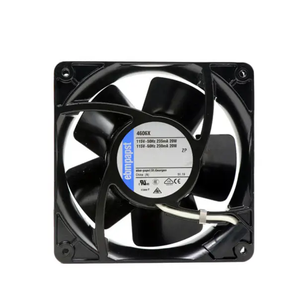 rozmiar 119 x 119 x 38 mm 115 V AC przepływ powietrza 180 m3/h 3100 obr/min 4606X wentylator chłodzący ebmpapst