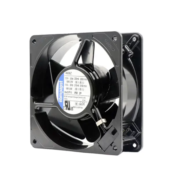 size 120 x 120x 38mm 115 V AC Air flow 180 m3 /h 3100rpm 4606Z ebmpapst cooling fan