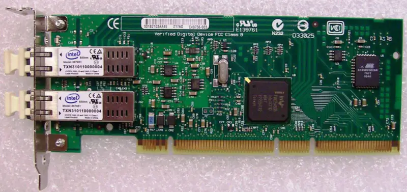 Podwójna karta światłowodowa Intel PWLA8492MFG3L20 PRO/1000 MF PCI-X