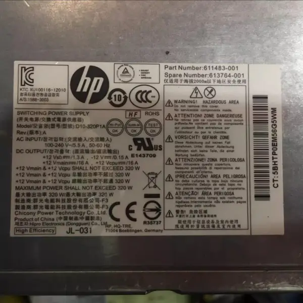 Zasilacz HP D10-320P1A PS-4321-2HP