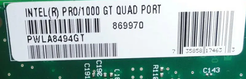 Czteroportowa karta sieciowa Intel PRO/1000 GT PWLA8494GT 82546GB